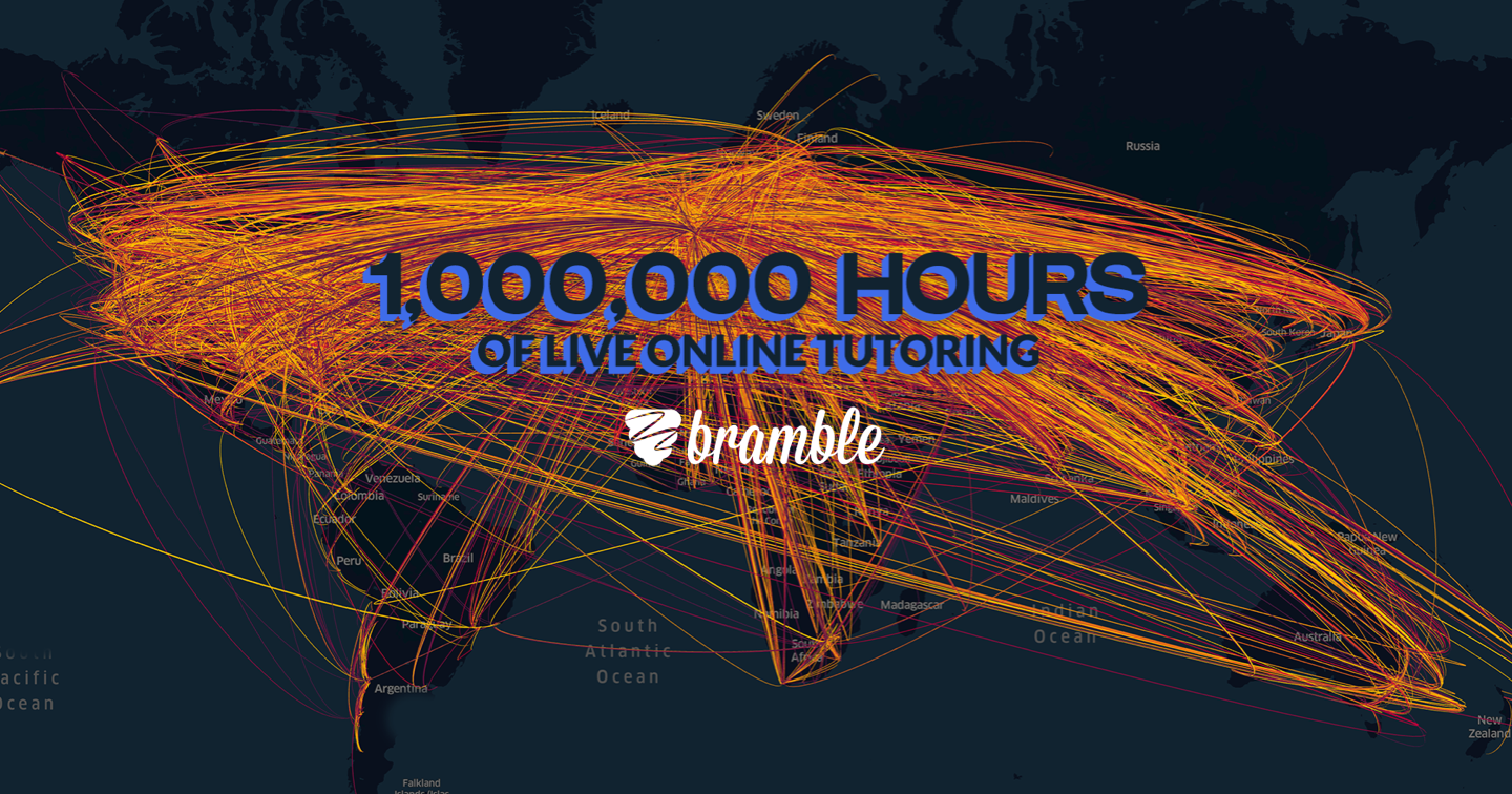map showing a million hours of tutoring on Bramble