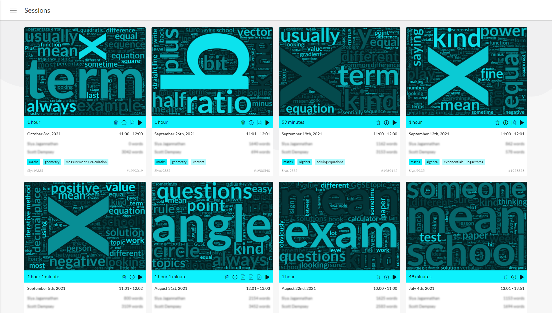 mathematics lesson synopsis covering trigonometric functions